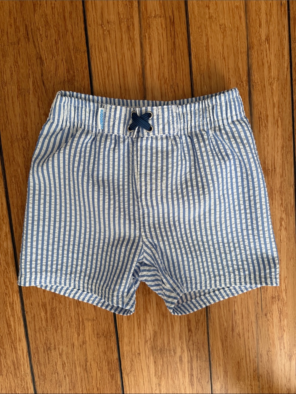 RuggedButts - Boys Seersucker Swim Trunks